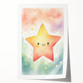 Nursery Wall Art – Smiling Star Stretched Canvas for Kids