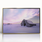 Framed acrylic wall art featuring a stunning landscape design with golden accents, showcasing vibrant colors and intricate details, ideal for home decor.