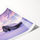 Landscape barn art print rolled in a protective cardboard tube, showcasing vibrant colors and intricate details of a rustic countryside scene, perfect for home decor.