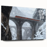 Landscape acrylic bridge model showcasing intricate glass detailing from a side view, emphasizing its elegant curves and modern design, ideal for contemporary decor.