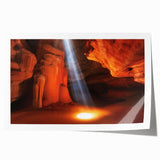 Stunning landscape print showcasing vibrant canyons in rich colors, rolled and ready for display, perfect for adding a nature-inspired touch to any decor.