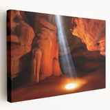 Landscape canvas artwork showcasing breathtaking canyons in warm earth tones, featuring intricate details and textures, perfect for enhancing home decor with a natural theme.