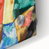 Modern Wall Art: Bold Abstract Composition in Blue, Yellow, and Green