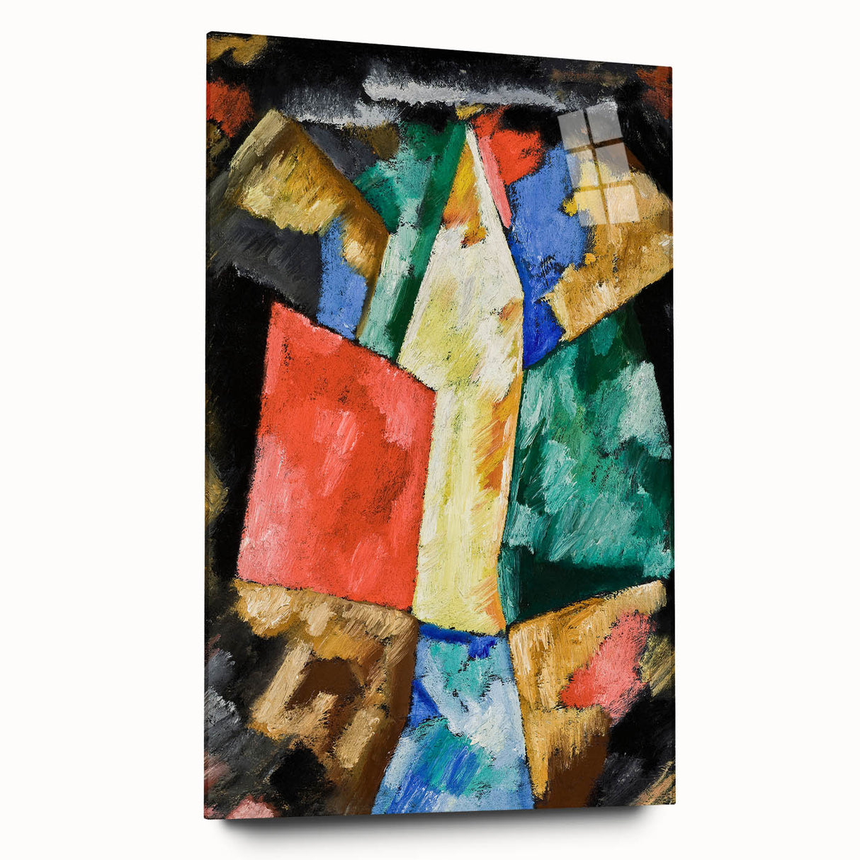 Modern Wall Art: Bold Abstract Composition in Blue, Yellow, and Green