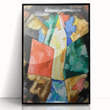 Modern Wall Art: Bold Abstract Composition in Blue, Yellow, and Green