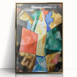 Modern Wall Art: Bold Abstract Composition in Blue, Yellow, and Green