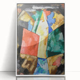 Modern Wall Art: Bold Abstract Composition in Blue, Yellow, and Green