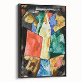 Modern Wall Art: Bold Abstract Composition in Blue, Yellow, and Green