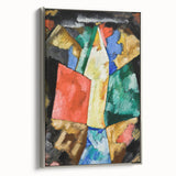 Modern Wall Art: Bold Abstract Composition in Blue, Yellow, and Green