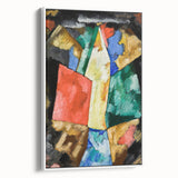 Modern Wall Art: Bold Abstract Composition in Blue, Yellow, and Green