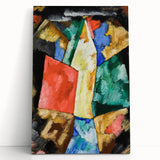 Modern Wall Art: Bold Abstract Composition in Blue, Yellow, and Green