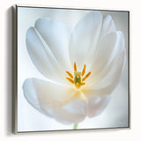 Framed canvas of a colorful landscape painting featuring vibrant floral elements, ideal for brightening a living room wall.