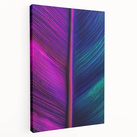 Close-up of green leaves on a large stretched canvas, suitable for kitchen wall art.