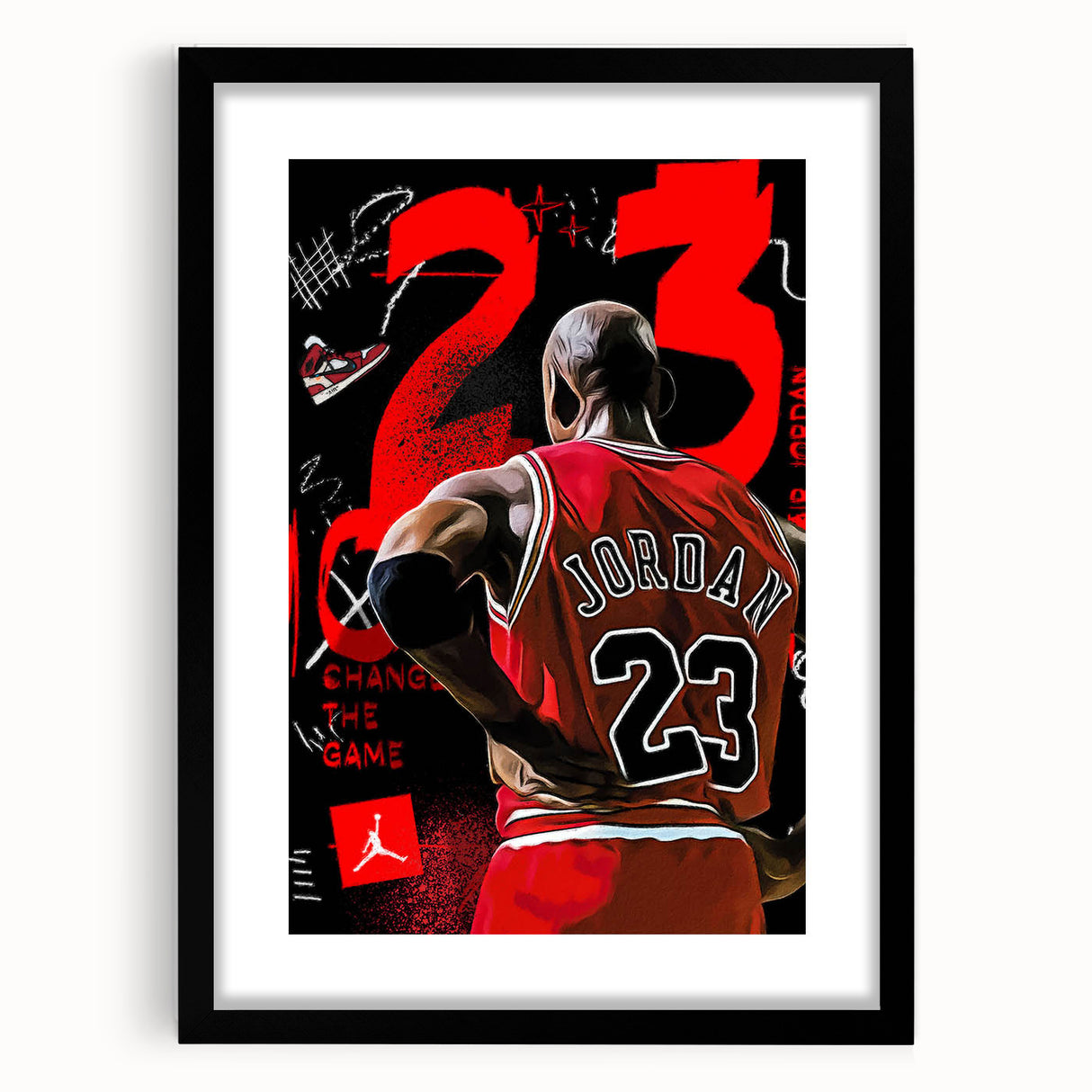 Michael Jordan Pop Art Wall Art - Bold 23 Canvas Print