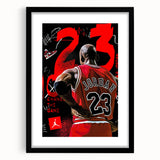 Michael Jordan Pop Art Wall Art - Bold 23 Canvas Print