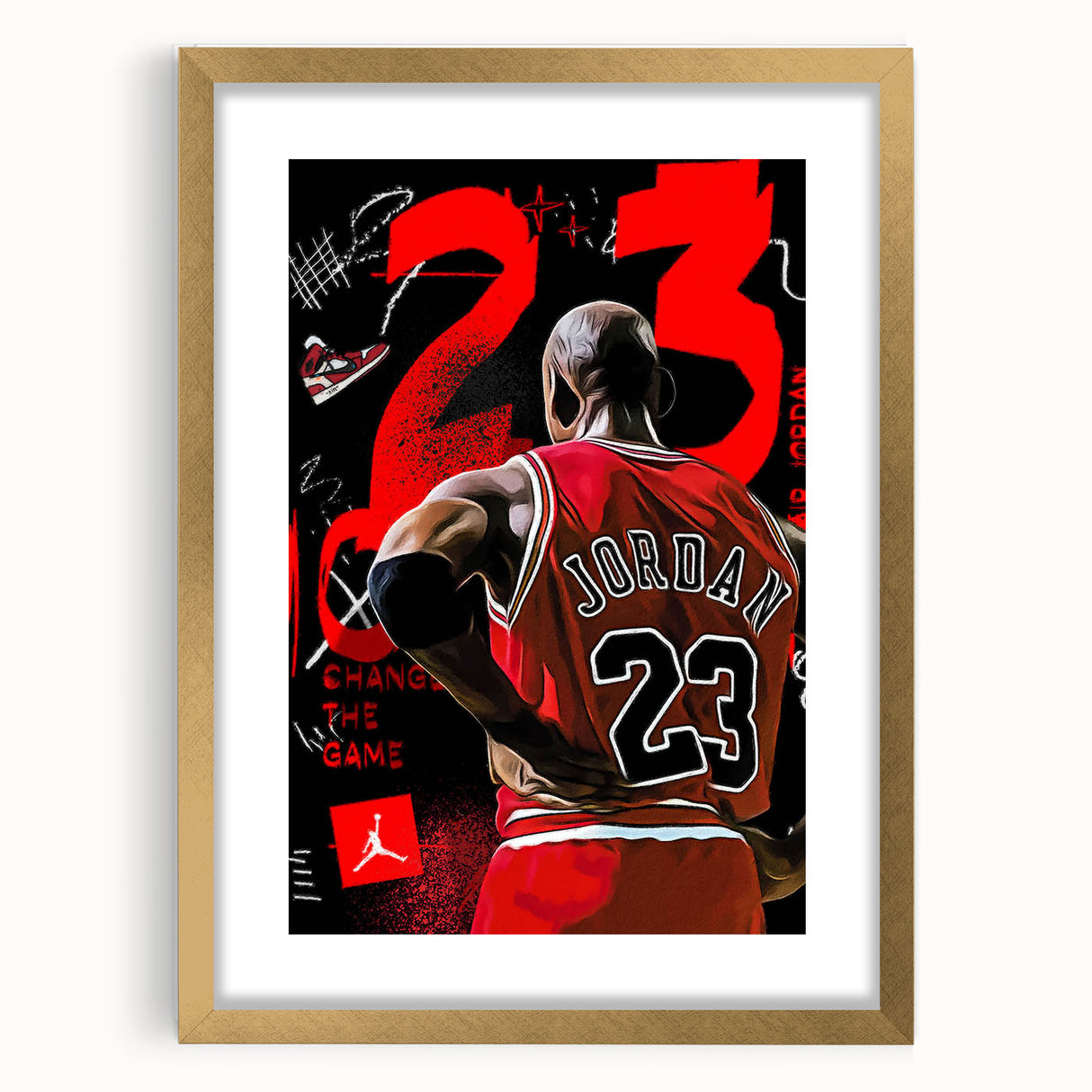 Michael Jordan Pop Art Wall Art - Bold 23 Canvas Print