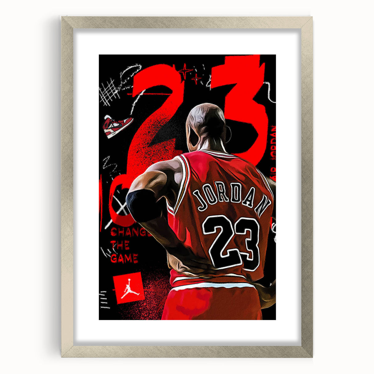 Michael Jordan Pop Art Wall Art - Bold 23 Canvas Print