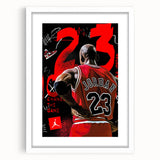 Michael Jordan Pop Art Wall Art - Bold 23 Canvas Print