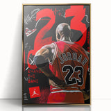 Michael Jordan Pop Art Wall Art - Bold 23 Canvas Print