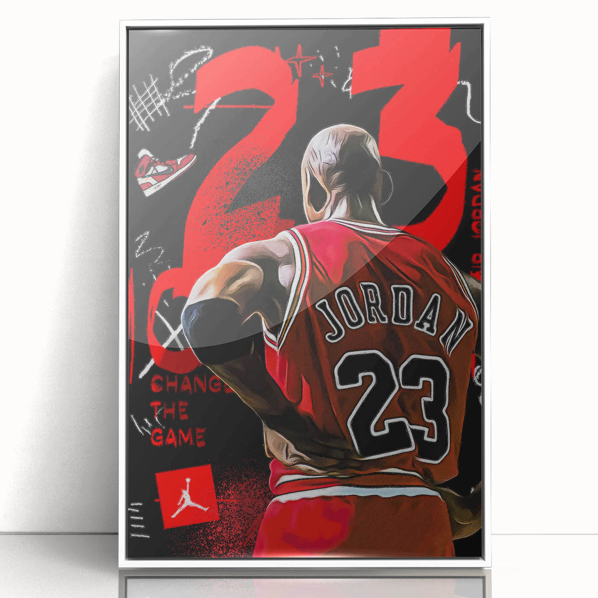 Michael Jordan Pop Art Wall Art - Bold 23 Canvas Print