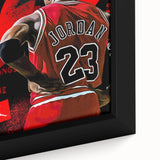 Michael Jordan Pop Art Wall Art - Bold 23 Canvas Print