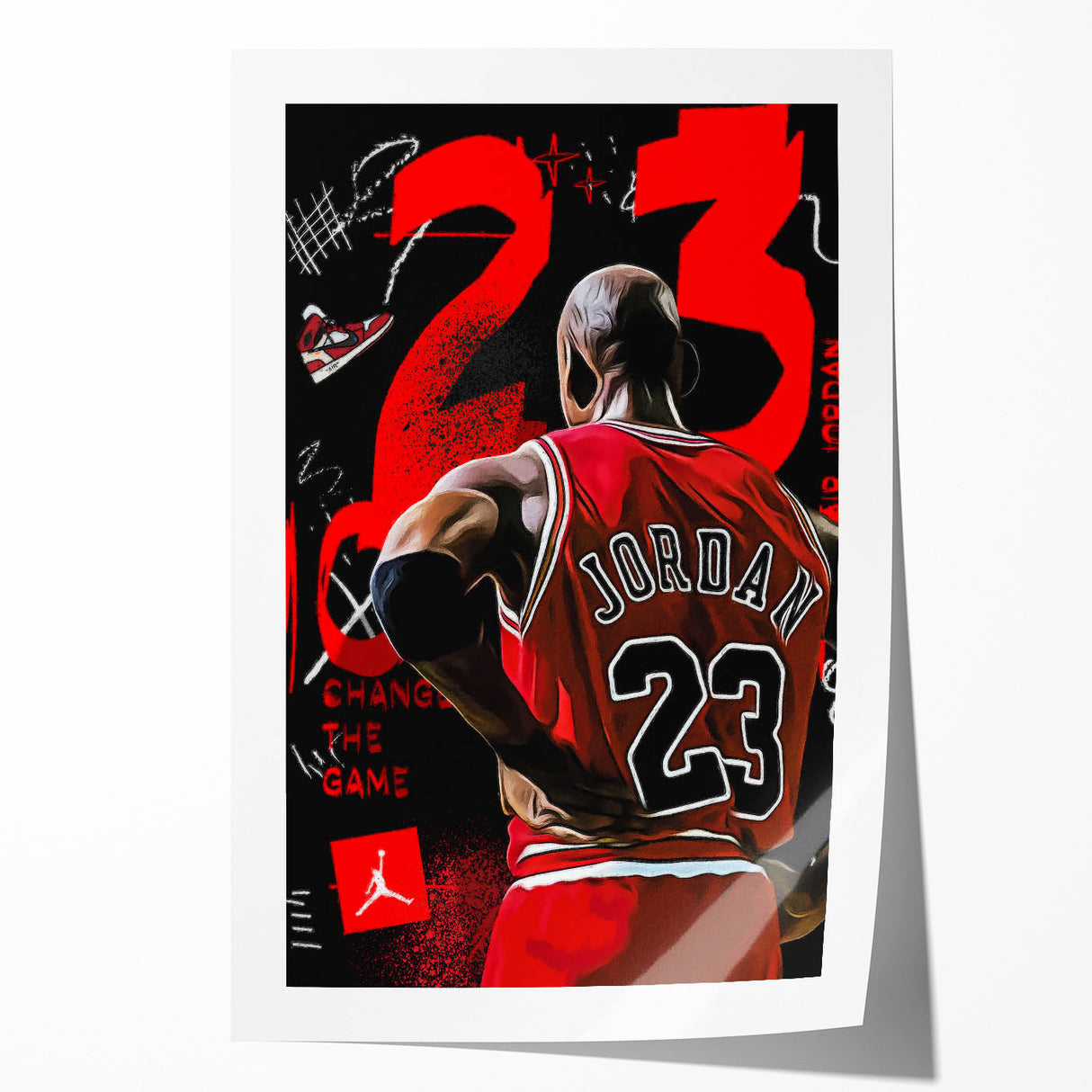 Michael Jordan Pop Art Wall Art - Bold 23 Canvas Print