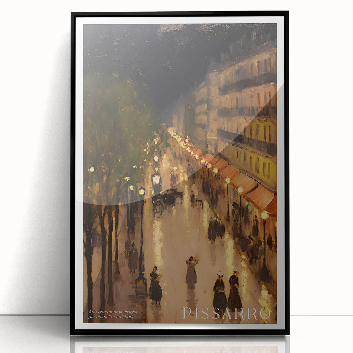Large abstract wall art print in vibrant colors on acrylic, featuring mid-century modernist style.