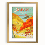Vintage Japan Travel Poster | Autumn at Yunoyama Onsen Art Print
