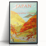 Vintage Japan Travel Poster | Autumn at Yunoyama Onsen Art Print