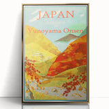 Vintage Japan Travel Poster | Autumn at Yunoyama Onsen Art Print