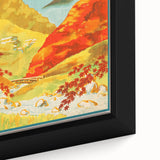 Vintage Japan Travel Poster | Autumn at Yunoyama Onsen Art Print