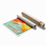 Vintage Japan Travel Poster | Autumn at Yunoyama Onsen Art Print