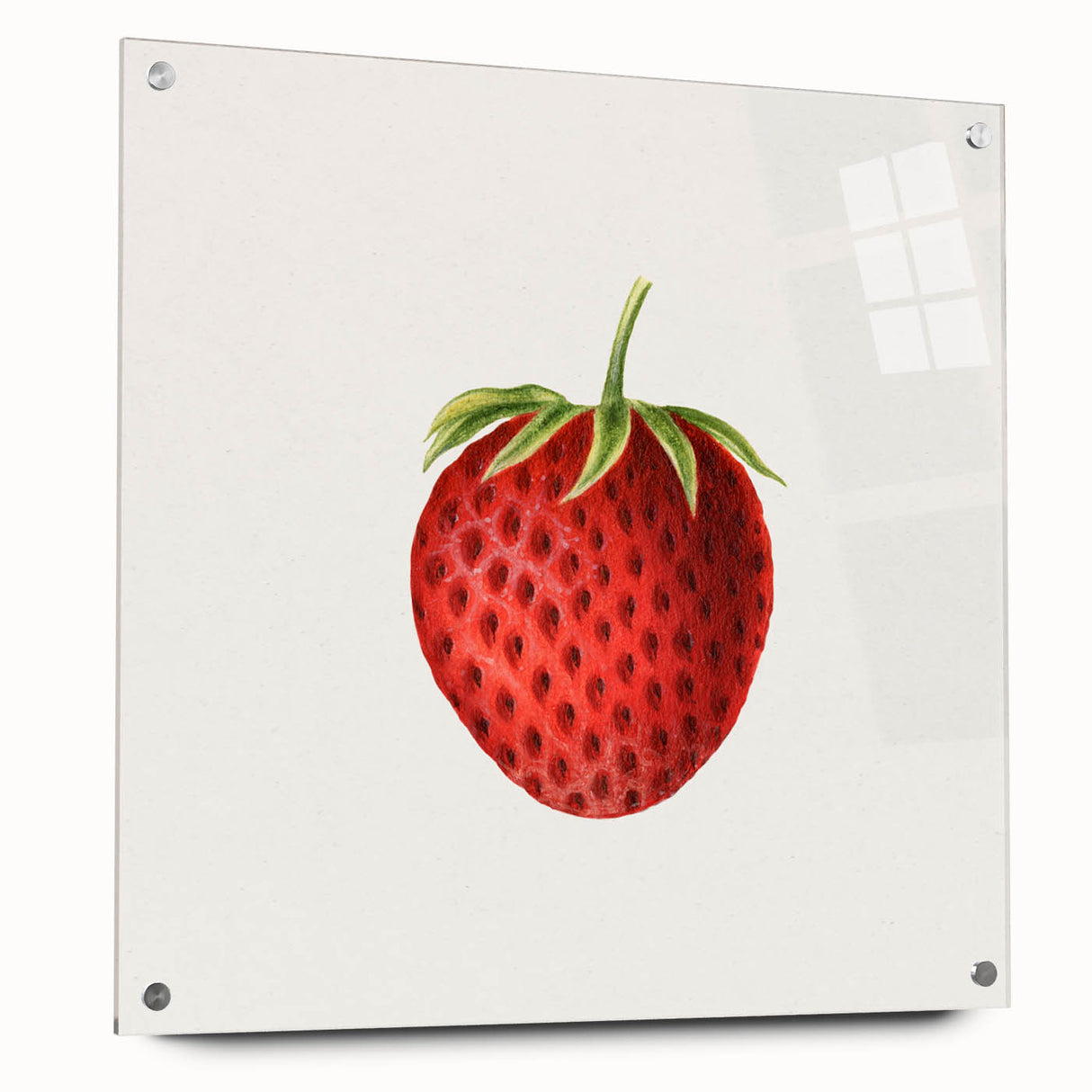 Vintage Botanical Strawberry Print | Realism Strawberry Art Illustration