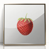 Vintage Botanical Strawberry Print | Realism Strawberry Art Illustration