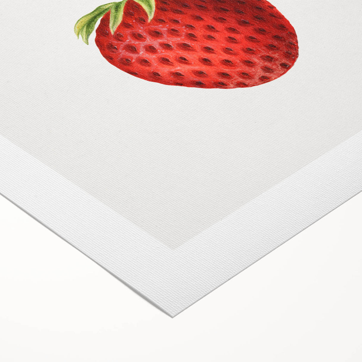 Vintage Botanical Strawberry Print | Realism Strawberry Art Illustration