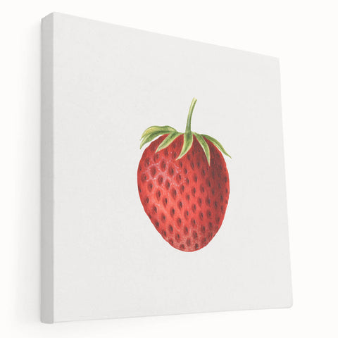 Vintage Botanical Strawberry Print | Realism Strawberry Art Illustration
