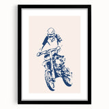 Motocross Rider Wall Art - Boys Room Wall Art Kids Wall Art Prints