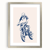 Motocross Rider Wall Art - Boys Room Wall Art Kids Wall Art Prints