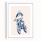 Motocross Rider Wall Art - Boys Room Wall Art Kids Wall Art Prints
