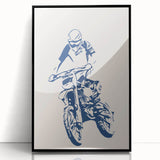 Motocross Rider Wall Art - Boys Room Wall Art Kids Wall Art Prints