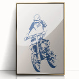 Motocross Rider Wall Art - Boys Room Wall Art Kids Wall Art Prints