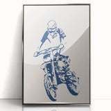 Motocross Rider Wall Art - Boys Room Wall Art Kids Wall Art Prints