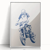 Motocross Rider Wall Art - Boys Room Wall Art Kids Wall Art Prints