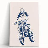 Motocross Rider Wall Art - Boys Room Wall Art Kids Wall Art Prints