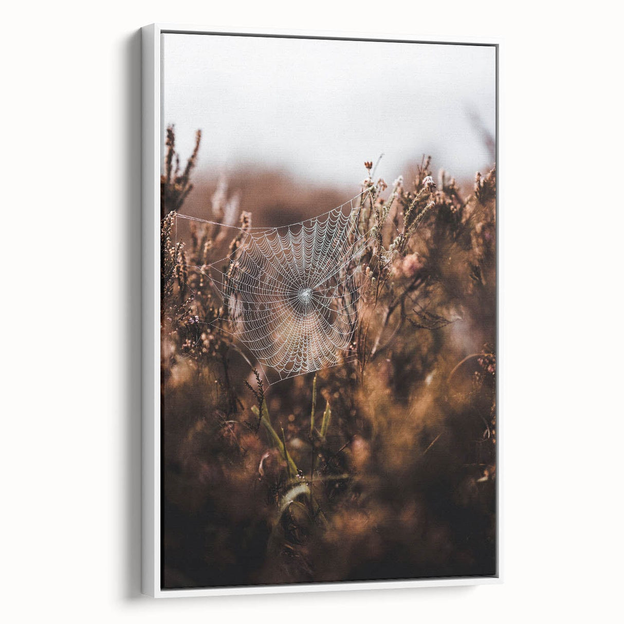 Vintage poster art featuring a colorful autumn scene on a large framed canvas, ideal for living room decor.