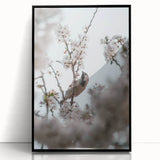 Large abstract wall art featuring mid-century modernist style in vibrant spring hues on black framed acrylic.