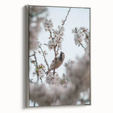 Landscape art painting featuring a spring scene on framed canvas, with vibrant green and floral tones.