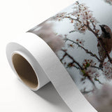 Art Deco poster of spring season on rolled canvas, featuring pastel shades, ideal for nursery wall art.