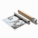 Extra large rolled print featuring a floral design in pastel shades, ideal for classy bathroom or large living room wall art.