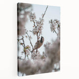 Abstract depiction of spring with vibrant green and yellow tones on a large stretched canvas, suitable for kitchen wall art.